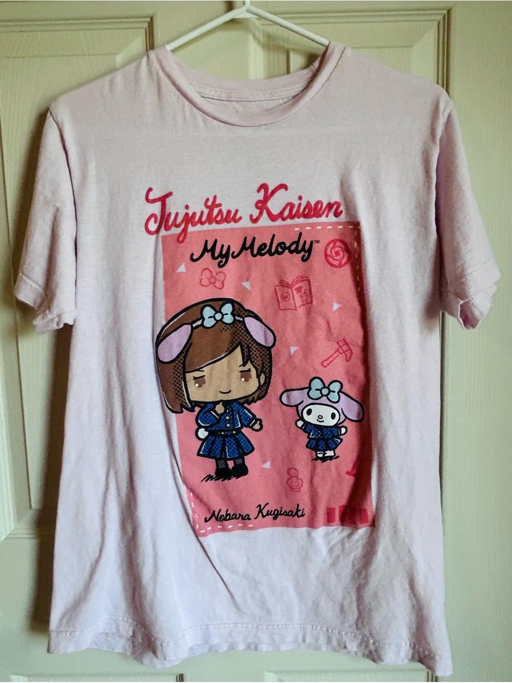 Jujutsu Kaisen x Sanrio Collab My Melody Nobara Kugisaki Pink Graphic Tee
